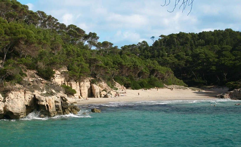 Quiet small beach in Menorca
